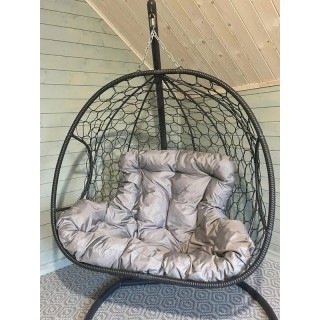 ПОДВЕСНОЕ КРЕСЛО ДЛЯ ДВОИХ С РОТАНГОМ